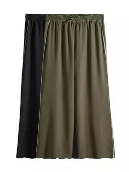 Широкие брюки The Set, цвет Dark green/Black