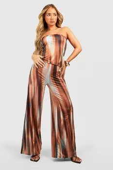 Широкие брюки tie dye Boohoo, разноцветный