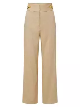 Широкие брюки Tonelli с узором «елочка» Veronica Beard, цвет dark camel light camel