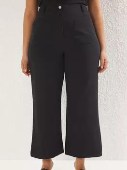 Широкие брюки Trendyol Curve, черный