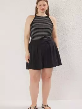 Широкие брюки Trendyol Curve, черный