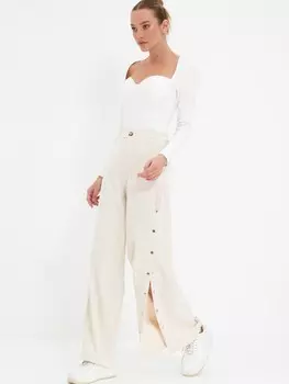 Широкие брюки Trendyol, светло-бежевый