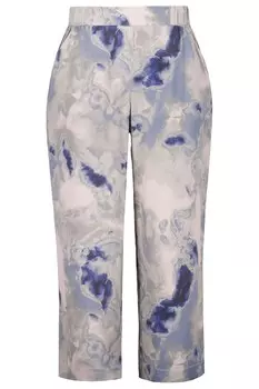 Широкие брюки Ulla Popken Mary, бежевый/темно-синий/дымчато-синий