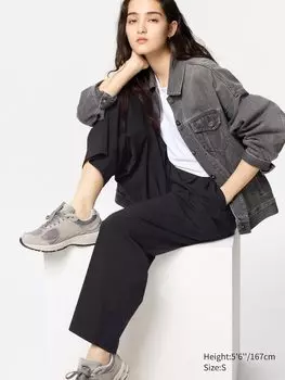 Широкие брюки ultra stretch active Uniqlo, цвет 09 черный