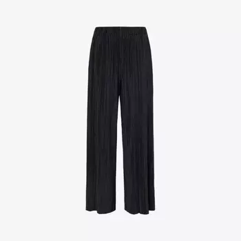 Широкие брюки Uma с высокой посадкой из эластичного переработанного полиэстера Samsoe Samsoe, черный