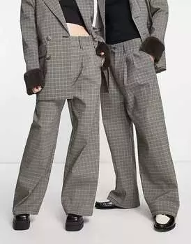 Широкие брюки унисекс Reclaimed Vintage в клетку