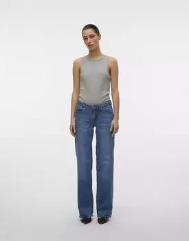 Широкие брюки Vero Moda из средне-синего денима