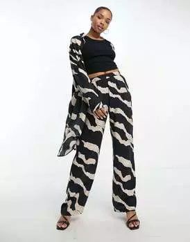 Широкие брюки Vero Moda с абстрактным монопринтом