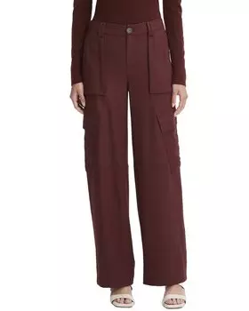 Широкие брюки Vince Flannel Raver из смеси шерсти, коричневый