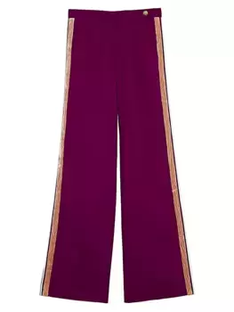 Широкие брюки Viva с полосками под смокинг Callas Milano, пурпурный