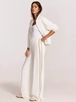 Широкие брюки в боковую полоску Mint Velvet, слоновая кость/разноцветный