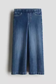 Широкие брюки в джинсовом стиле H&M, синий