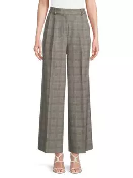 Широкие брюки в клетку Dkny, цвет Black White