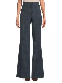 Широкие брюки в клетку Piazza Sempione, синий