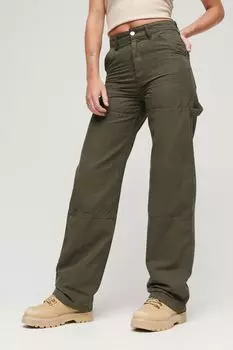 Широкие брюки в плотницком стиле Superdry, зеленый