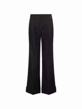 Широкие брюки в полоску Lorena Antoniazzi, тёмно-синий