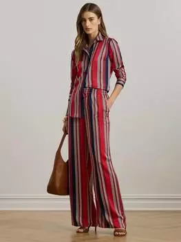 Широкие брюки в полоску от ziakash Ralph Lauren, красный/разноцветный