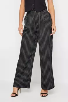 Широкие брюки в полоску Pixiegirl Petite, черный