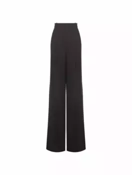 Широкие брюки в полоску Saint Laurent, черный