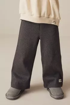 Широкие брюки в рубчик (3 мес 7 лет) Next, серый