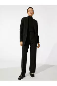 Широкие брюки в рубчик Koton, черный