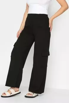 Широкие брюки в стиле милитари PixieGirl Petite, черный