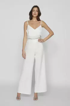 Широкие брюки в стиле слона Vila, белый