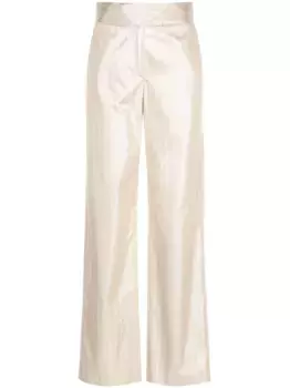 Широкие брюки в тонкую полоску Genny, золотой