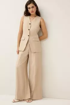 Широкие брюки в тонкую полоску Next, нейтральный