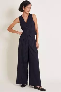 Широкие брюки в тонкую полоску Paige Monsoon, синий