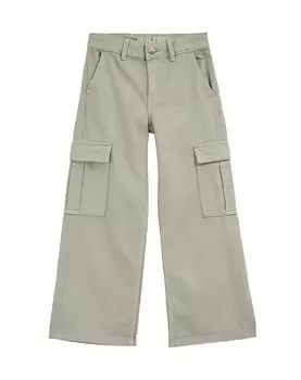 Широкие брюки WE Fashion, пастельный зеленый