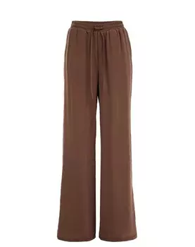 Широкие брюки We Fashion, темно коричневый