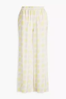 Широкие брюки Wendy из атласного крепа в горошек SUMMERY COPENHAGEN, белый