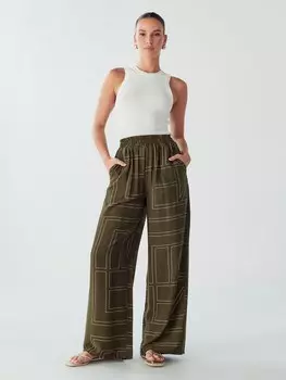 Широкие брюки Willa Sky, оливковый