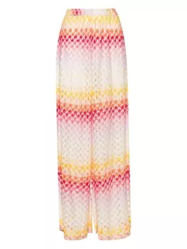 Широкие брюки вязки ракушки Missoni, розовый