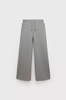 Широкие брюки z3d из мягкой ткани ZARA, жемчужно-серый