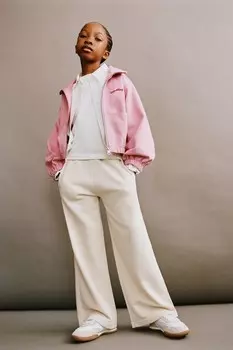 Широкие брюки ZARA, экрю