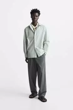 Широкие брюки ZARA, серый