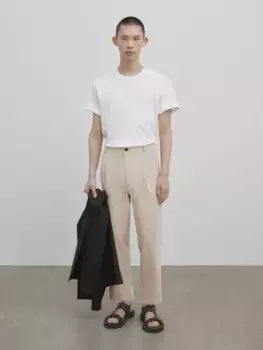 Широкие чино darted - studio Massimo Dutti, песочный