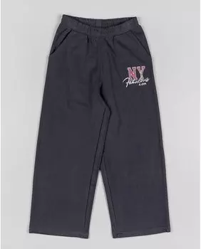 Широкие девичьи брюки на резинке на талии Losan, темно-серый