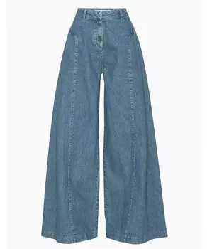 Широкие джинсовые брюки со складками Remain, мультиколор