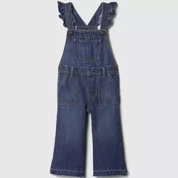 Широкие джинсовые комбинезоны Gap, синий