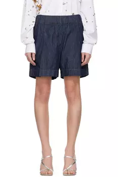 Широкие джинсовые шорты Dries Van Noten, индиго