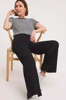 Широкие джинсы 24/7 Jd Williams, черный