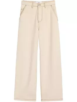 Широкие джинсы AMI Paris, белый