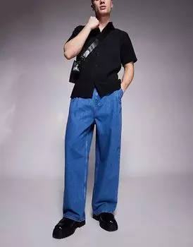 Широкие джинсы-баллоны ASOS DESIGN с боковыми ремнями