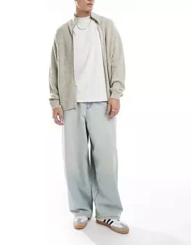 Широкие джинсы-баллоны ASOS DESIGN светло-коричневого цвета