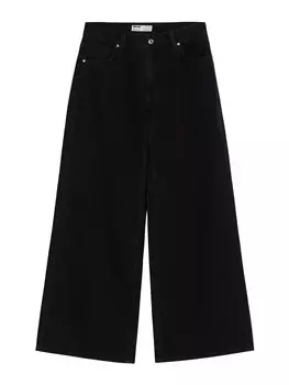 Широкие джинсы Bershka, черный