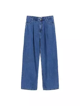 Широкие джинсы Bershka, синий джинсовый