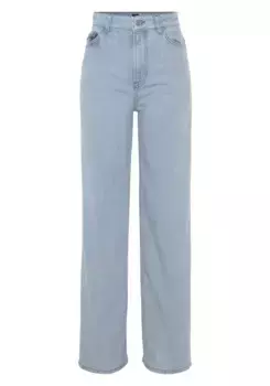 Широкие джинсы BOSS ORANGE "Marlene High Rise High Waist Premium Denim Jeans", с пятью карманами, цвет Light/Pastel Blue